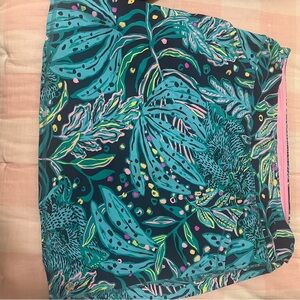 Lilly Pulitzer Maryana Skort Navy Catty Purrsonality. Size L. EUC